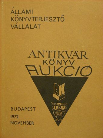 Hoffmann Ferenc - Antikvár könyv aukció - Budapest, 1972. november [antikvár]