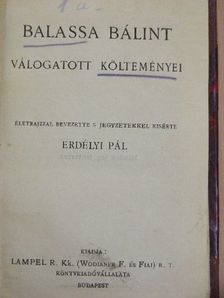 Balassa Bálint - Balassa Bálint válogatott költeményei [antikvár]