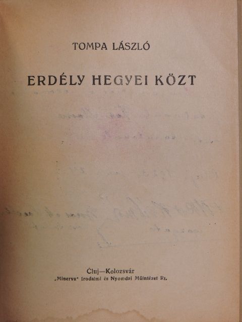 Tompa László - Erdély hegyei közt [antikvár]