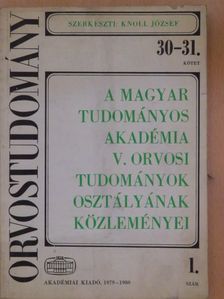 Gláz Edit - A Magyar Tudományos Akadémia V. Orvosi Tudományok Osztályának Közleményei 1. [antikvár]