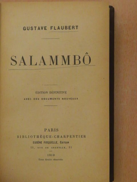 Gustave Flaubert - Salammbő [antikvár]