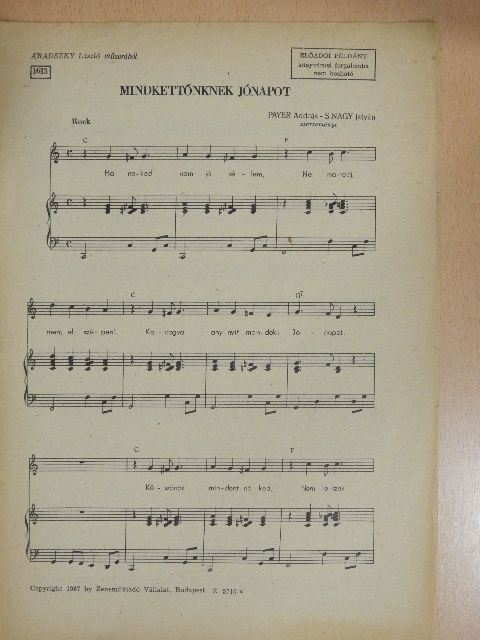 Payer András - Mindkettőnknek jónapot [antikvár]