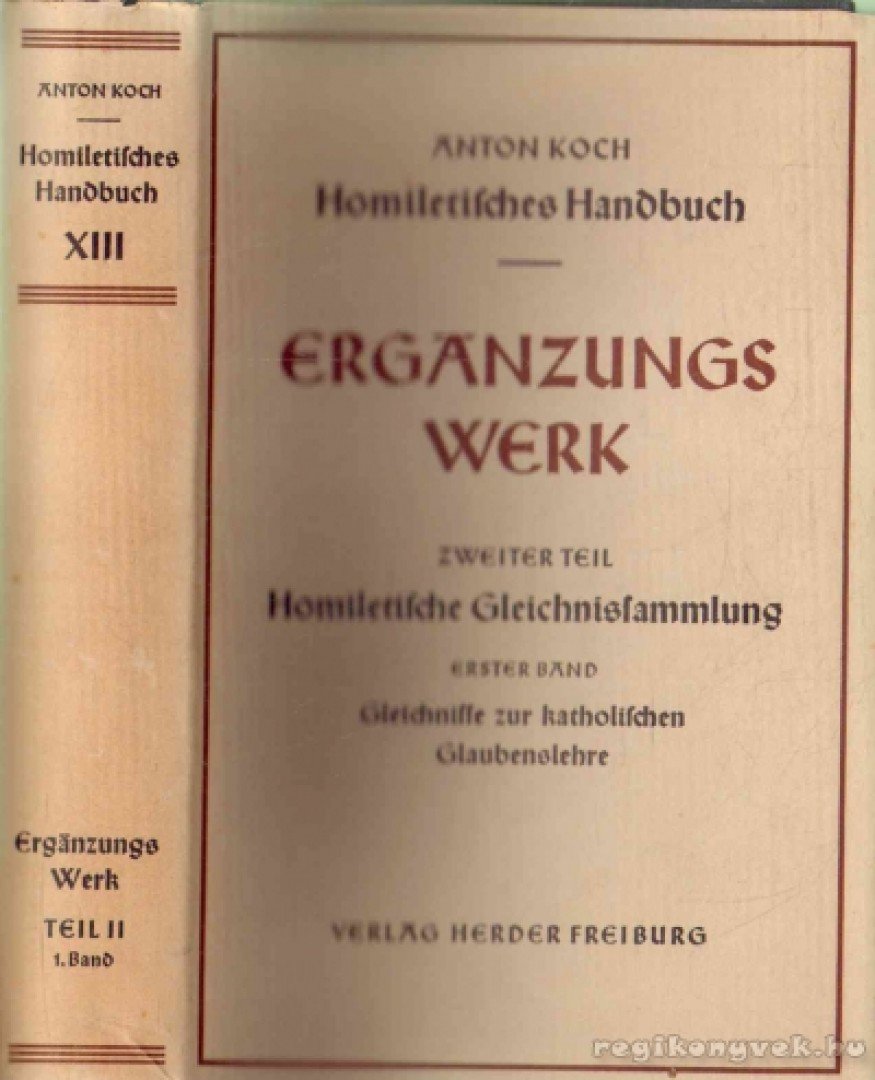 Koch, Anton - Ergänzungswerk [antikvár]