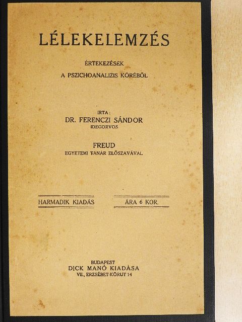 Dr. Ferenczi Sándor - Lélekelemzés [antikvár]
