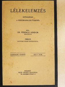 Dr. Ferenczi Sándor - Lélekelemzés [antikvár]