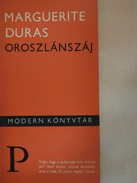 Marguerite Duras - Oroszlánszáj [antikvár]