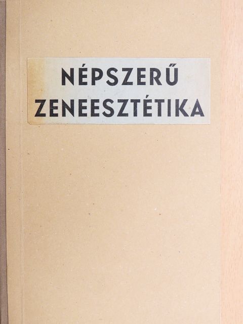 Molnár Antal - Rövid, népszerü zeneesztétika [antikvár]