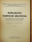 Dr. Bálint Andor - Mezőgazdasági Tudományos Közlemények II.  [antikvár]