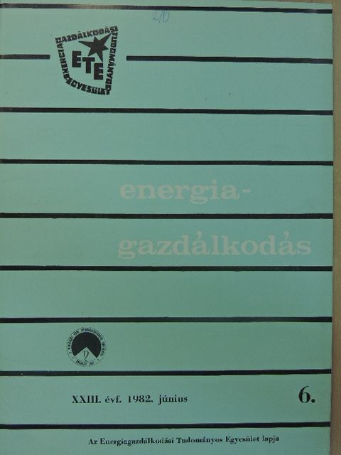 Bernard Marcu - Energiagazdálkodás 1982. június [antikvár]