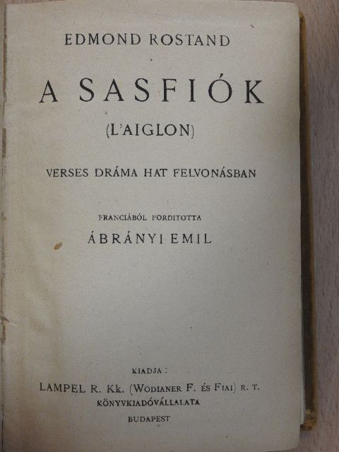 Anatole France - A sasfiók/Cyrano de Bergerac/Régi dolgok/De Profundis [antikvár]