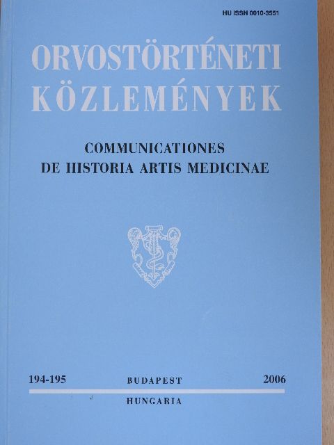 Emil Schultheisz - Orvostörténeti közlemények 194-195 [antikvár]