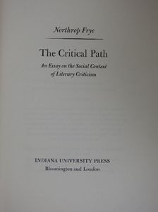 Northrop Frye - The Critical Path [antikvár]
