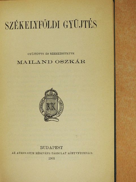 Székelyföldi gyüjtés [antikvár]