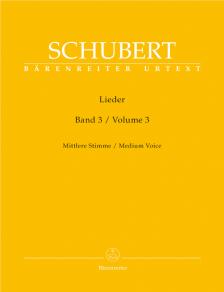 Franz Schubert - LIEDER BAND  3, MITTLERE STIMME