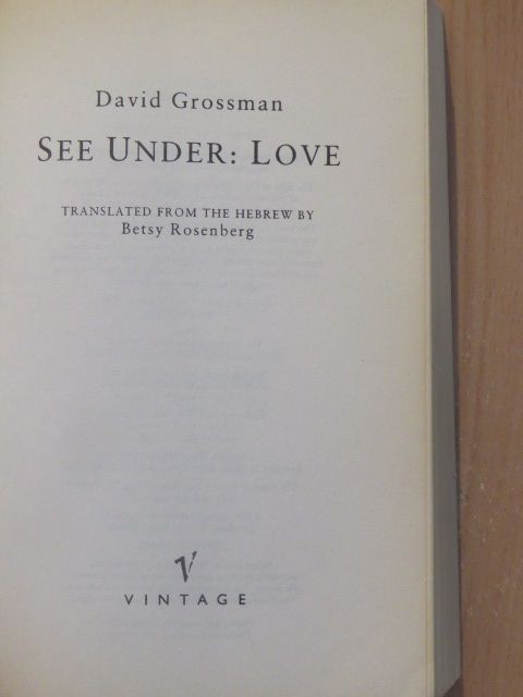 David Grossman - See under: love [antikvár]