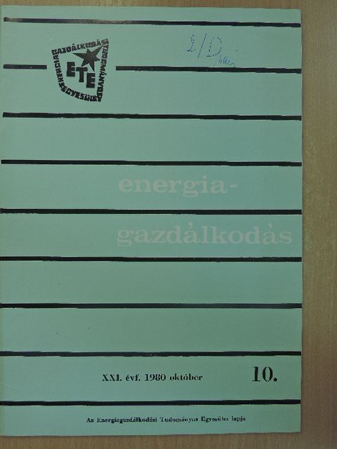Altnéder János - Energiagazdálkodás 1980. október [antikvár]