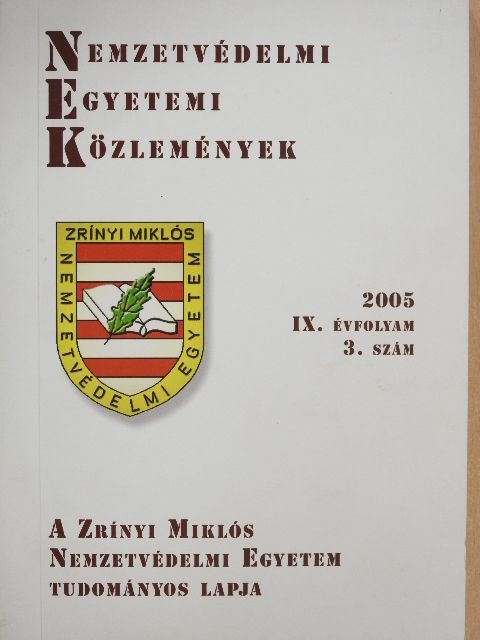 Dr. Katona Magda - Nemzetvédelmi egyetemi közlemények 2005/3. [antikvár]