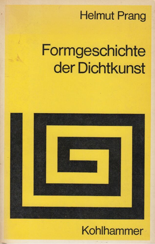 Helmut Prang - Formgeschichte der Dichtkunst [antikvár]