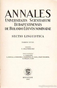 Szatmári Imre - Annales Universitatis Scientiarum Budapestinensis de Rolando Eötvös nominatae - Sectio Linguistic [antikvár]