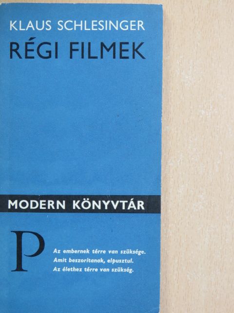 Klaus Schlesinger - Régi filmek [antikvár]