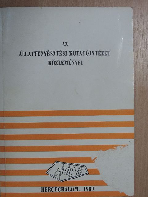 Ádám Tamás - Az állattenyésztési kutatóintézet közleményei 1980. [antikvár]