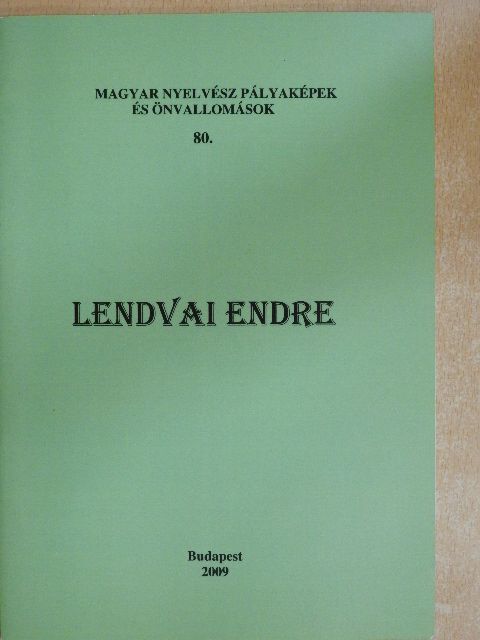 Lendvai Endre [antikvár]
