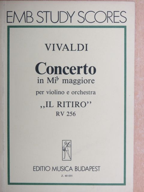 Antonio Vivaldi - Concerto in Mi maggiore per violino e orchestra "Il Ritiro" [antikvár]