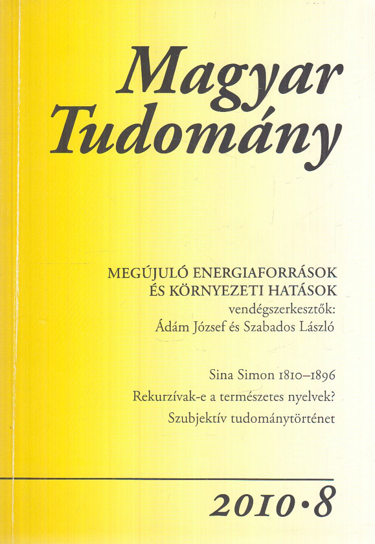 CSÁNYI VILMOS - Magyar Tudomány 2010/8. [antikvár]