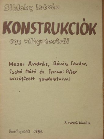 Révész Sándor - Konstrukciók egy világnézetről [antikvár]