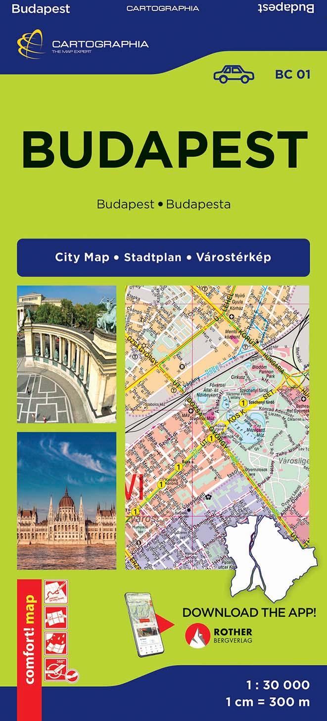 Budapest Comfort térkép (laminált)