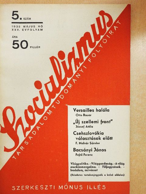 Ascher László - Szocializmus 1935. május [antikvár]