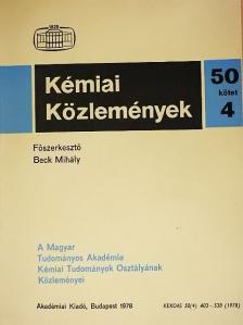 Beck Mihály - Kémiai Közlemények 1978/4. [antikvár]