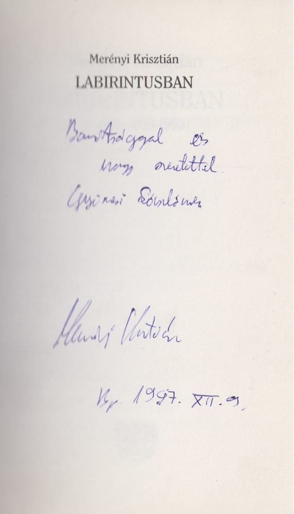 Merényi Krisztián - Labirintusban (dedikált) [antikvár]