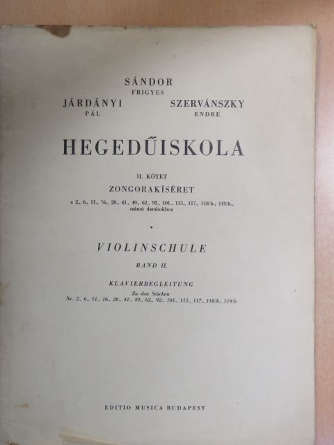 Járdányi Pál - Hegedűiskola II. [antikvár]
