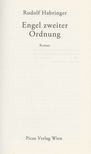 Rudolf Habringer - Engel zweiter Ordnung [antikvár]
