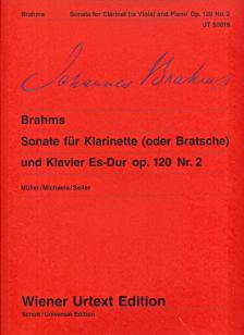 BRAHMS... - SONATE FÜR KLARINETTE (ODER BRATSCHE) UND KLAVIER ES-DUR OP.120 NR.2 WIENER URTEXT EDITION