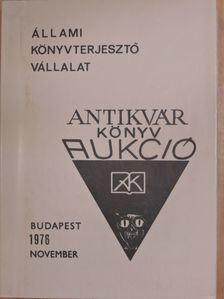 Antikvár könyv aukció - Budapest, 1976. november [antikvár]