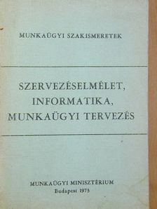 Bosnyák Tamás - Szervezéselmélet, informatika, munkaügyi tervezés [antikvár]