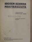 Idegen szavak magyarázata [antikvár]