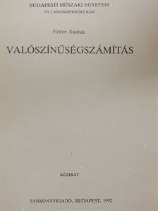 Vetier András - Valószínűségszámítás [antikvár]