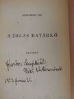 Alexandru Jar - A 203-as határkő [antikvár]