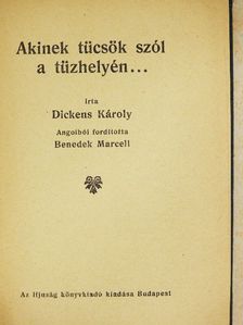 Dickens Károly - Akinek tücsök szól a tüzhelyén... [antikvár]
