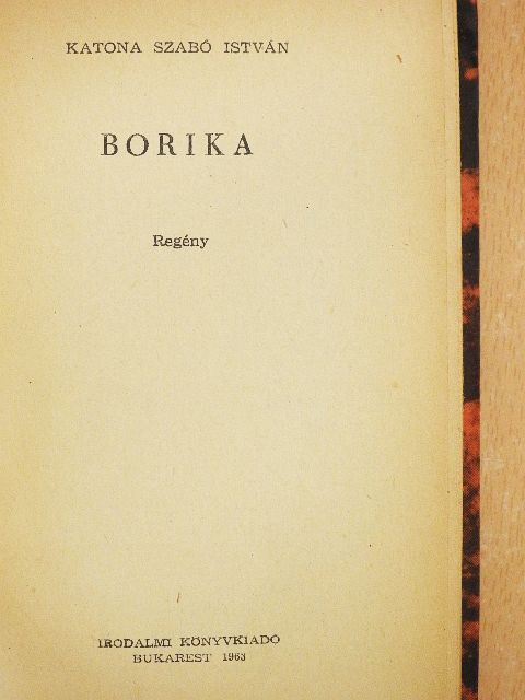 Katona Szabó István - Borika [antikvár]