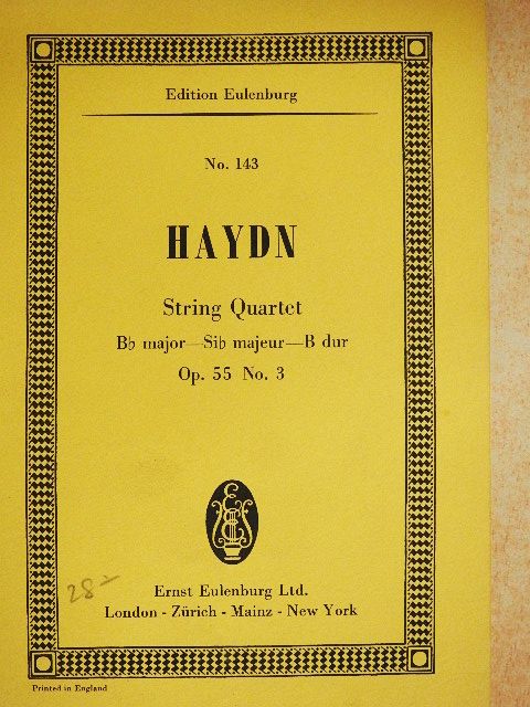 Joseph Haydn - String Quartet No. 62 [antikvár]