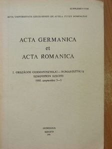 Abádi Nagy Zoltán - I. Országos germanisztikai-romanisztikai szimpozium [antikvár]