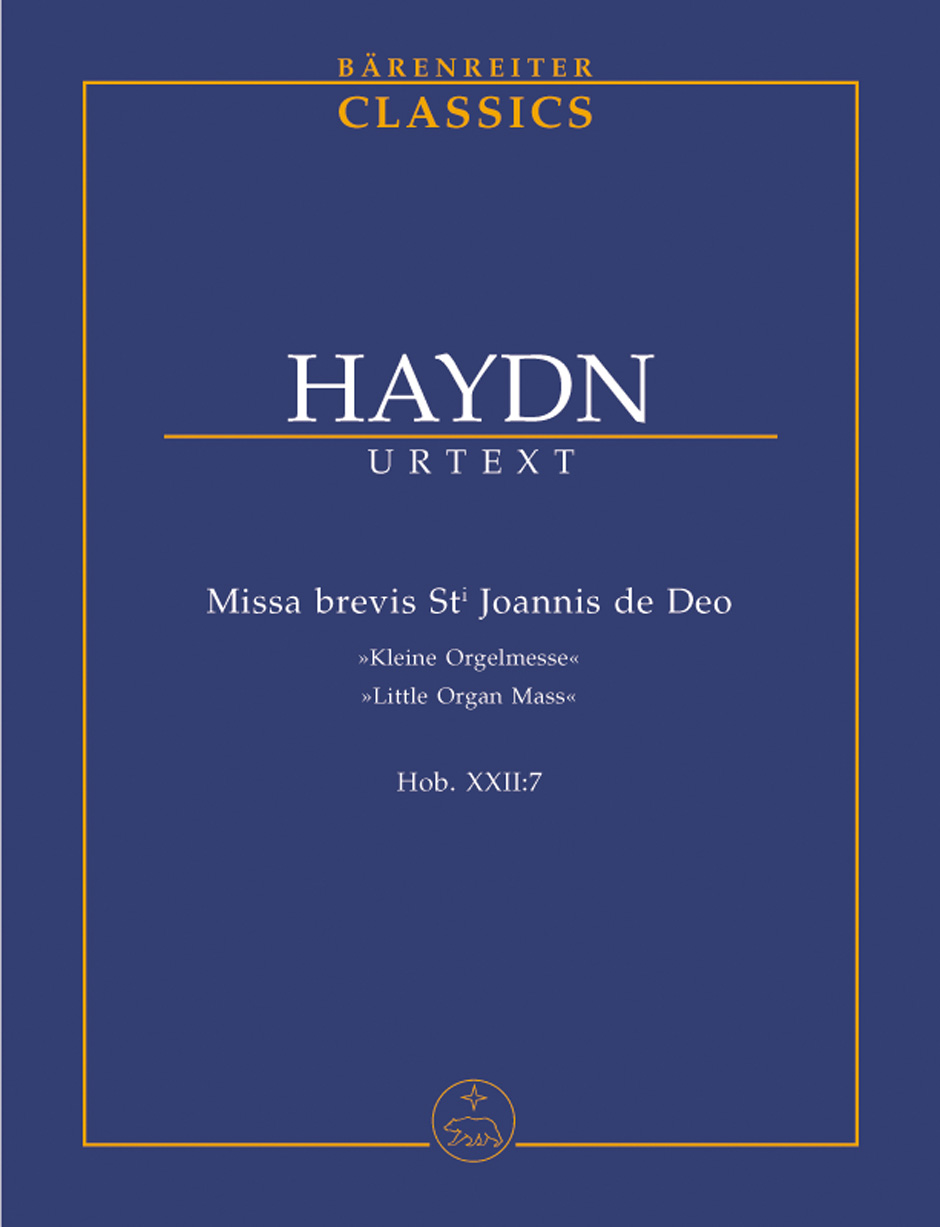 HAYDN JOSEPH - MISSA BREVIS STi JOANNIS DE DEO "KLEINE ORGELMESSE" HOB. XXII:7 URTEXT STUDIENPARTITUR (LANDON)