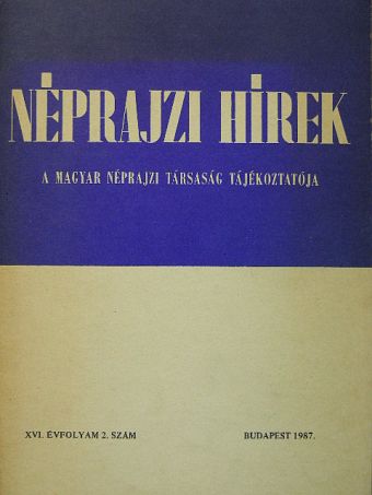 Néprajzi Hírek 1987/2. [antikvár]