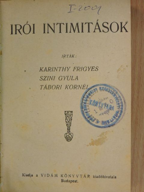 Bródy Miksa - Irói intimitások/Derüs históriák/Kis tréfák [antikvár]