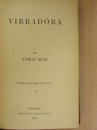 Jókai Mór - Virradóra [antikvár]