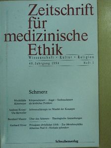 Andreas Krone - Zeitschrift für medizinische Ethik 1994/1 [antikvár]